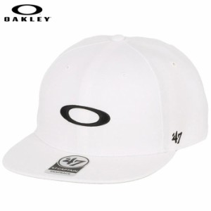 オークリー　メンズ '47コラボ 47 OAKLEY B1B ELLIPSE HAT ロゴ刺繍 フラットブリム キャップ FOS901222 100 ホワイト [2023年モデル]