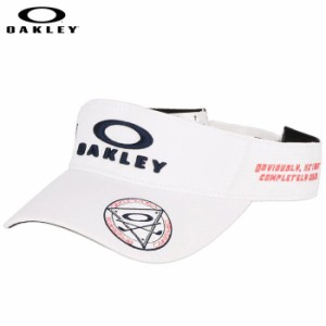 オークリー　メンズ OAKLEY FIXED VISOR 23.0 ロゴ刺繍 サンバイザー FOS901403 100 ホワイト [2023年モデル]