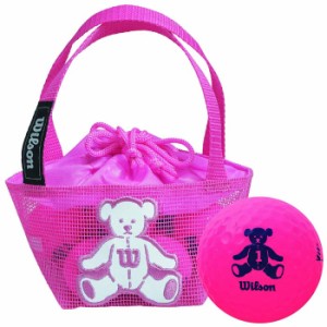 ウィルソン　Wilson BEAR 4 ベア ネット入り ゴルフボール　ピンク（8球入り）