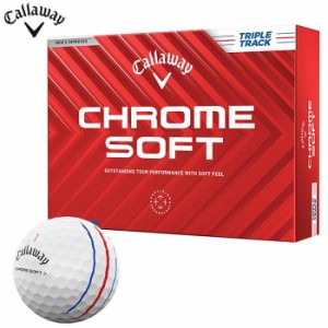 キャロウェイ CHROME SOFT TRIPLE TRACK クロム ソフト ゴルフボール　1ダース（12球入り） トリプルトラック ホワイト [2024年モデル]