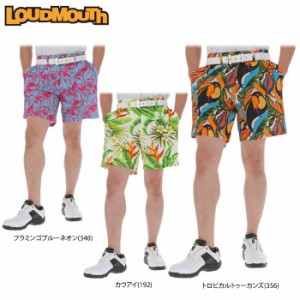 [50％OFF] ラウドマウス　メンズ リゾート柄 サッカー素材 接触冷感 ストレッチ ショートパンツ 763-306 [2023年モデル] [春夏モデル] 特