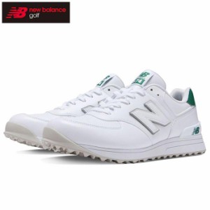 ニューバランス ユニセックス 574 SL 574 v3 スパイクレス ゴルフシューズ UGS574 J3 WHITE/GREEN [2024年モデル]