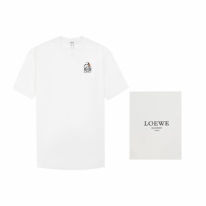 LOEWE X Suna FuJita ロエベ 2024ss 早春パンダ刺繍ラウンドネック半袖Tシャツ