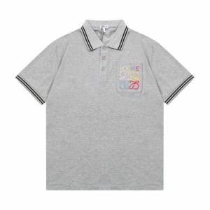  LOEWE カラフルレター刺繍Tシャツ半袖