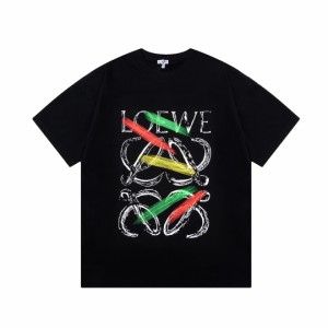  LOEWE レインボーグラフィティレタープリント半袖Tシャツ