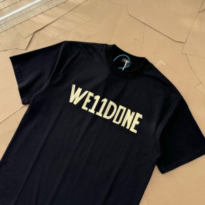 WE11DONE ファッション・クラフト・プリント半袖Tシャツ  