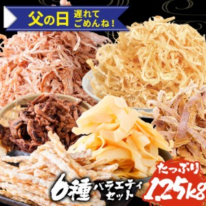 イカ珍味 バラエティセット 6品 1.25kg 訳あり 送料無料 するめ あたりめ 母の日 父の日 酒の肴 業務用 おつまみ