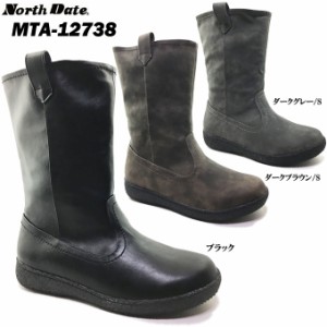 レインシューズ レディース North Date MTA12738 ノースデイト レディース エンジニアブーツ スノーブーツ ウィンター 冬 雪道 凍結路面 