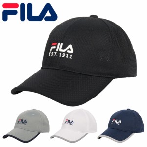 フィラ ライトメッシュキャップ メンズ レディース 帽子 FILA ブランド ロゴ 吸湿速乾 洗濯機洗い可能 スポーツ 男女兼用 ゴルフ テニス 