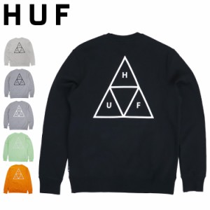 ハフ トレーナー スウェット メンズ HUF ESSENTIALS TT CREW TEE トリプルトライアングルロゴ オシャレ スケーター ヘビースウェット