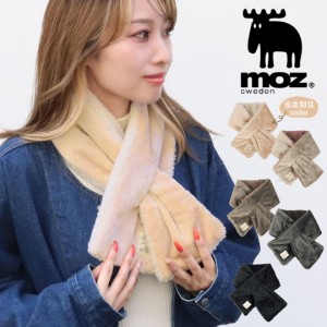 moz モズ マフラー レディース メンズ ティペット ボア ブランド ロゴ 切り替え 秋 冬 防寒 もこもこ ふわふわ あったか 男女兼用 スカー