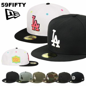 ニューエラ キャップ 59FIFTY NEW ERA ロサンゼルス・ドジャース ブラック グレー ベースボールキャップ メンズ 帽子 LA