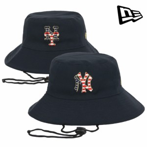 ニューエラ ハット メンズ レディース NEW ERA アドベンチャーハット サファリハット ブランド MLB ロゴ ドジャース LA 帽子 おしゃれ