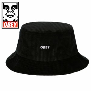 【三太郎の日タイムセール】OBEY コーデュロイ バケットハット メンズ レディース オベイ ブランド ミニ ロゴ 帽子 ワンポイント ユニセ