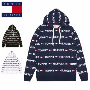 トミーヒルフィガー プルオーバー パーカー メンズ TOMMY HILFIGER ロゴ ブランド フラッグ プリント フーディ ルームウェア 薄手 トップ