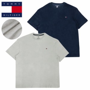 トミーヒルフィガー Tシャツ メンズ TOMMY HILFIGER パイル生地 ブランド フラッグ ロゴ ワンポイント 半袖 トップス スリープウェア タ