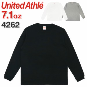 ユナイテッドアスレ United Athle ヘビーウェイト ロンT 長袖Tシャツ 無地 メンズ 7.1オンス ビッグシルエット トップス オシャレ ファッ