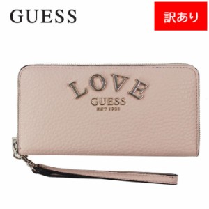 【ネコポス可】【訳あり返品不可】CC-620 ゲス 財布 長財布 VG730546 NUDE CONNER SLG LOVE GUESS 浮きロゴプレート ラウンドファスナー