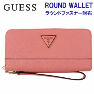 ゲス 財布 ZG787946 APRICOT GUESS ゲス 浮きロゴプレート ラウンドファスナー財布 長財布 ab-494900