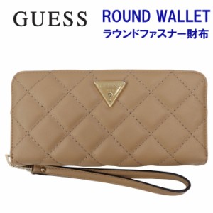 ゲス 財布 QG767946 BEIGE GUESS ゲス ロゴプレートデザイン ラウンドファスナー財布 長財布 ab-495800