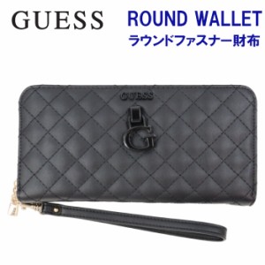 ゲス 財布 QP848746 BLACK Gプレート ステッチ ブラック GUESS ラウンドファスナー財布 長財布 ab-496300