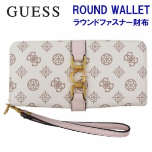 ゲス 財布 PA848946 CREAM LOGO ヌードピンクロゴ GUESS ラウンドファスナー財布 長財布 ab-496600