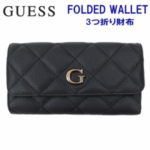 ゲス 財布 QG839466 BLACK ブラック 三つ折り財布 ステッチデザイン GUESS 長財布 ab-496900