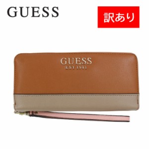 【訳あり返品不可】cc-1457 GUESS 財布 VG748046 COGNAC MULTI ゲス SHEROL SLG LARGE ZIP AROUND WALLET ラウンドファスナー財布 長財布