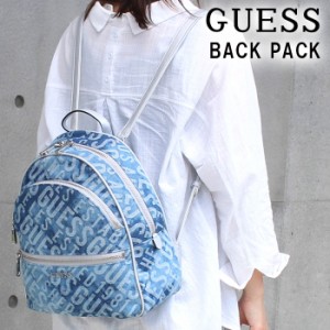 ゲス バッグ DY699433 DENIM GUESS MANHATTAN デニム ロゴ 総柄 リュック バック GUESS ab-436900