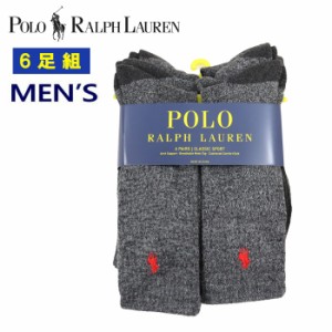 ポロ ラルフローレン 靴下 821149PK3 011 CHARH 6足セット ハイソックス メンズ Polo Ralph Lauren ソックス ab-508300