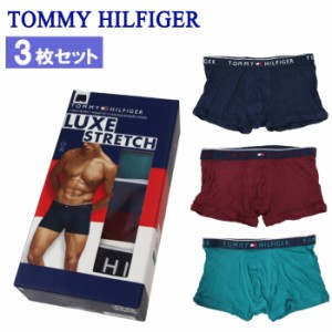 トミーヒルフィガー メンズ 3Ｐセット トランクス 09T4102 364 GREEN MEADOW LUXE STRETCH ボクサーパンツ 3枚セット 下着 男性 TOMMY HI