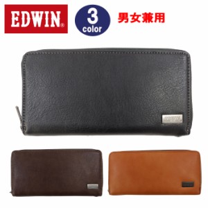 【ネコポス可】エドウィン 財布 22239072 EDWIN 長財布 メンズ レディース メタルプレート ステッチ ウォレット  ab-516700