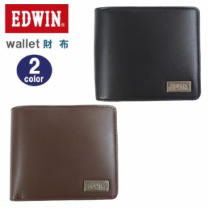 ＊エドウィン 財布 0510445 二つ折り財布 リサイクルレザー メンズ  就活 御祝 進級 父の日 EDWIN ab-60394