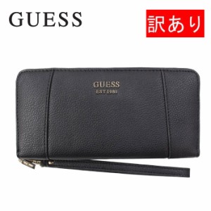  【訳あり返品不可】 cc-3375 ゲス 財布 VG788146 BLACK NAYA Large Zip Around Wallet GUESS ラウンドファスナー 長財布 ブラック