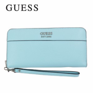 ゲス 財布 AY787046 AQUA アクア 浮きロゴ GUESS ラウンドファスナー財布 長財布 ab-533400