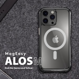 iPhone 14 Pro Max ケース カバー クリア MagSafe 対応 マグネット 付き 米軍MIL規格 シンプル ストラップホール 付 スマホケース 黄ばみ