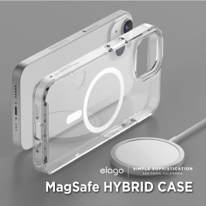 iPhone14Plus カバー ケース クリア MagSafe 対応 マグネット 付き シンプル スマホケース 耐衝撃 マグセーフ対応ケース 薄型 透明 クリ