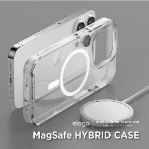 iPhone14 Pro カバー ケース クリア MagSafe 対応 マグネット 付き シンプル スマホケース 耐衝撃 マグセーフ対応ケース 薄型 透明 クリ