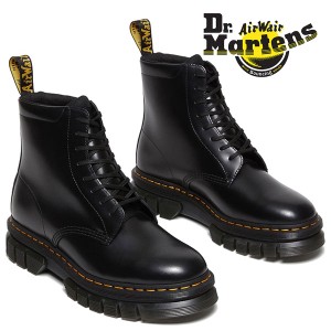 Dr.Martens ドクターマーチン RIKARD POLISHED SMOOTH 8I 8 ホール ブーツ 27833001 アンクル丈 レースアップブーツ 軽量 厚底ソール