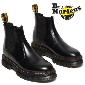 Dr.Martens ドクターマーチン RIKARD POLISHED SMOOTH チェルシー ブーツ 27834001 アンクル丈 サイドゴア 軽量 厚底ソール