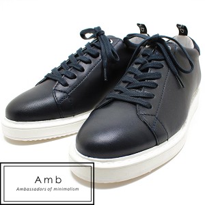 Amb Ambassadors of minimalism/アンバサダーズオブミニマリズム EGON レースアップスニーカー ネイビー レディース/レザー/スニーカー/