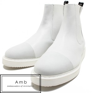 Amb Ambassadors of minimalism/アンバサダーズオブミニマリズムWAIN ハイカットスニーカー ホワイト レディース/レザー/スニーカー/ポル