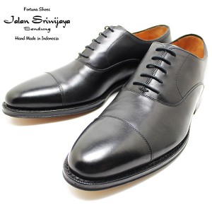 JALAN SRIWIJAYA ジャランスリウァヤ　98317 内羽ストレートチップ レザーソール BLACK ビジネス/ドレス/紐靴/革靴/メンズ