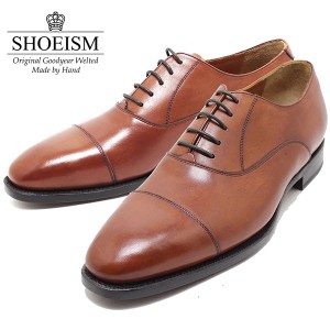 SHOEISM シューイズム 303 内羽ストレートチップ レザーソール BROWN ビジネス/ドレス/紐靴/革靴/メンズ