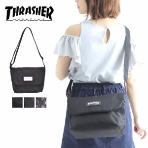 【メール便送料無料】ショルダーバッグ フラップショルダー スラッシャー THRASHER メンズ ベンチマーク ブランド B5 撥水 無地 総柄 お