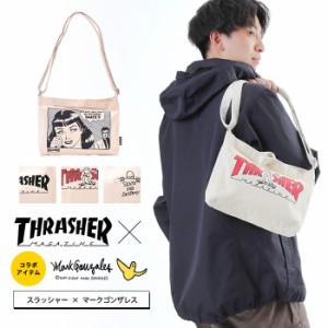 THRASHER 2way CHILL ショルダーバッグ マーク・ゴンザレスコラボ スラッシャー マーク・ゴンザレス ショルダーバッグ ショルダー 中学生