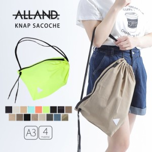 【メール便送料無料】ALLAND KANP SACOHCE サコッシュ バッグ ショルダー オルランド ネオンカラー かばん 無地 ワンポイント おしゃれ 