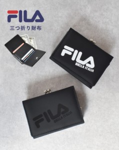 FILA ダイアプリント がま口 10036-fi-30522 コンパクト 財布 小さい 三つ折り 折財布 折る カード カード入れ 小銭 がま口財布 かわいい