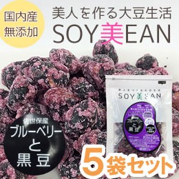 SOY美EAN（ソイビーン）ブルーベリーと黒豆（68g）【5袋セット】【宮本邦製菓】