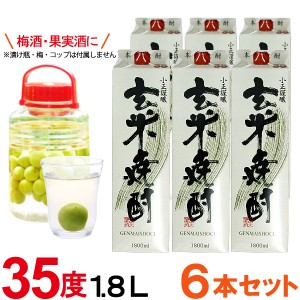 特製 玄米焼酎 紙パック（35度）（1800ml）【6本セット】【小正醸造】【送料無料】□